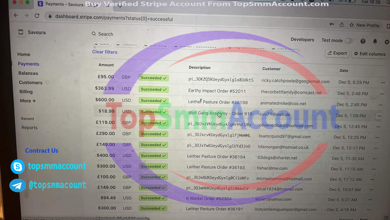 Buy Verified Stripe Account- Old verified with transaction