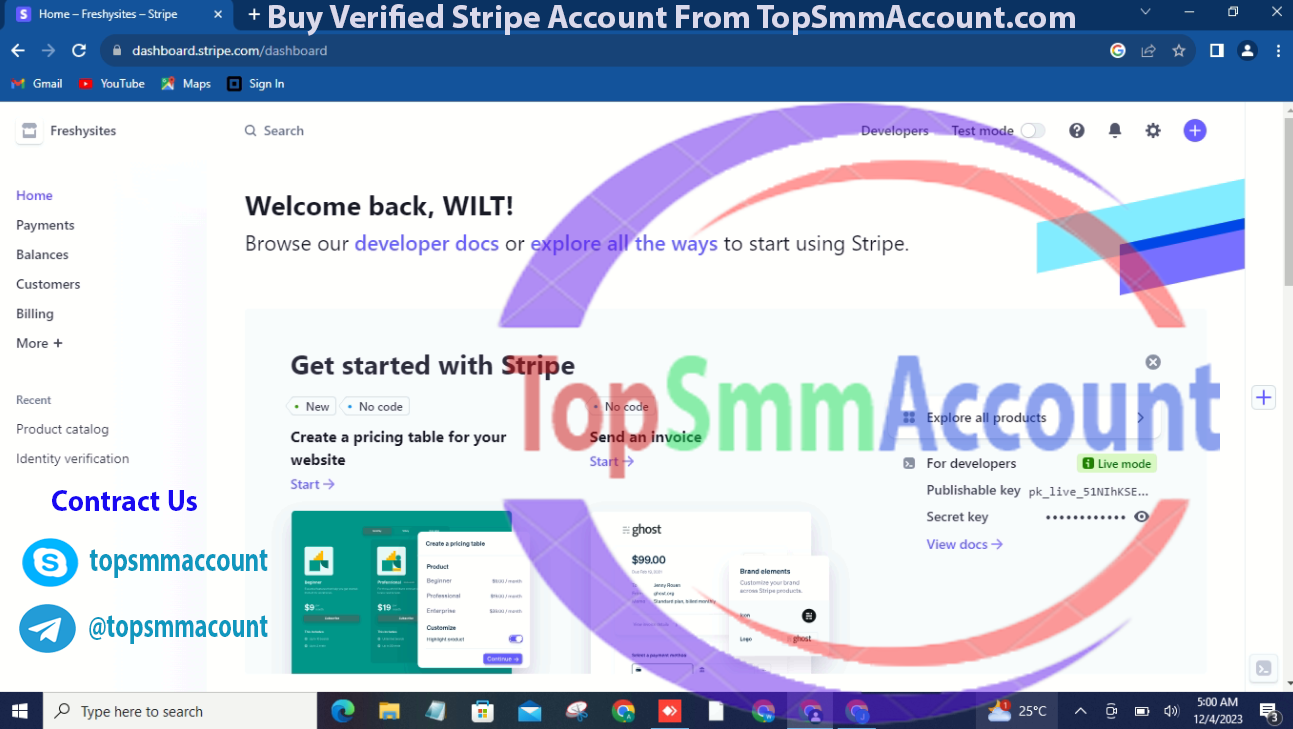 Buy Verified Stripe Account- Old verified with transaction