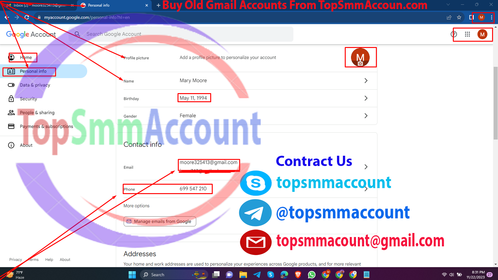 buy old gmail accounts from topsmmaccount.com