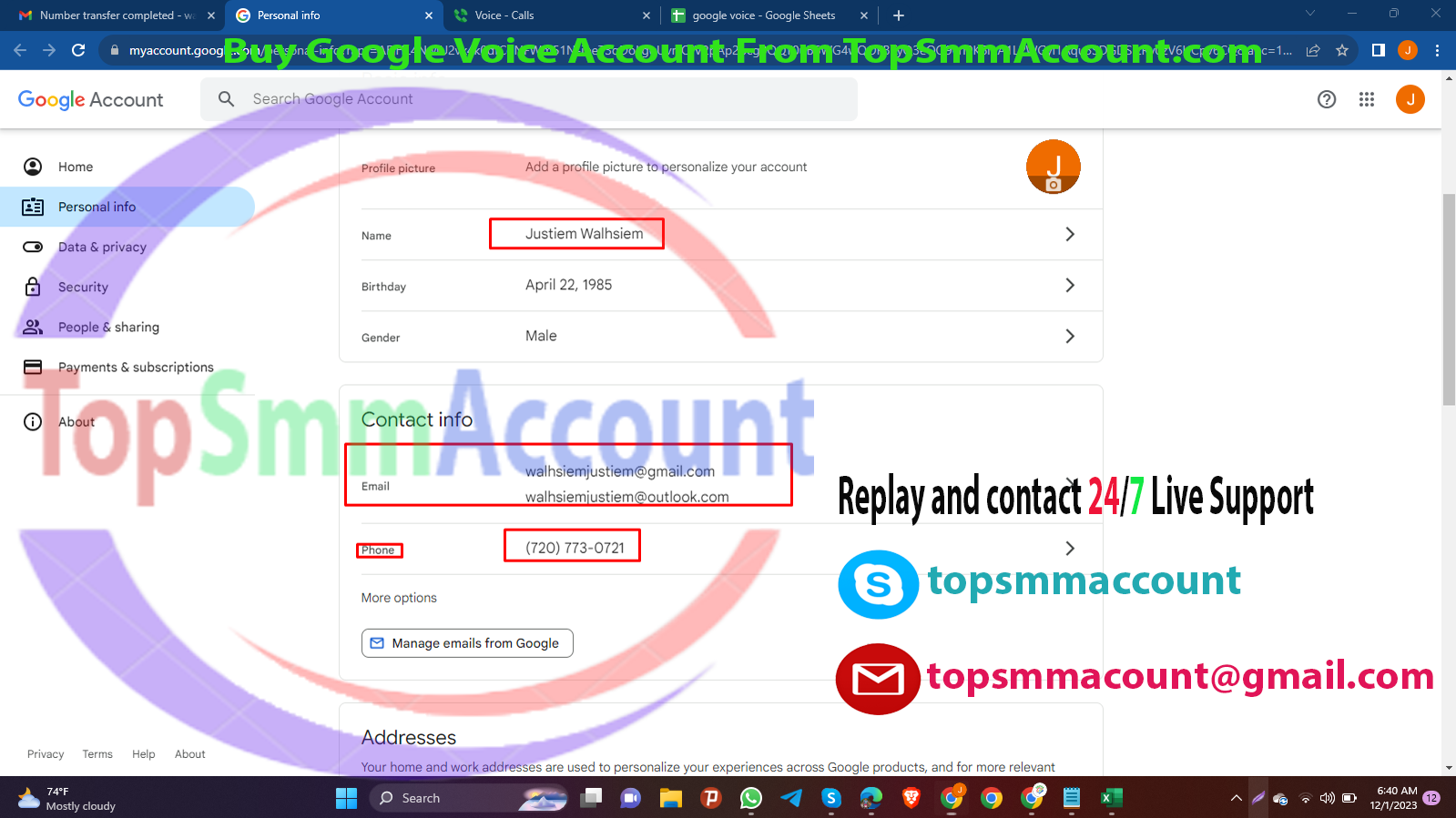 buy verified google voice accounts